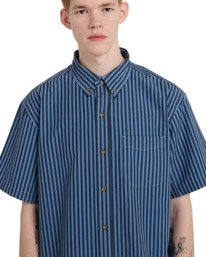 4 Regular Button Down - Short Sleeve Shirt for Men Blue ELYWT00196 Element