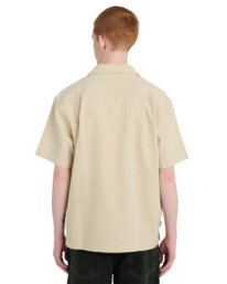 7 Seersucker Embroidery - Chemise manches courtes pour Homme Beige ELYWT00199 Element