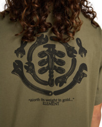 7 Iron Works - T-shirt met korte mouwen voor Heren Green ELYZT00565 Element
