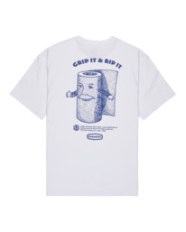 1 Grip It - Short Sleeve T-Shirt for Men White ELYZT00567 Element