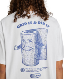5 Grip It - Short Sleeve T-Shirt for Men White ELYZT00567 Element