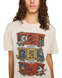 4 Timber Boxcar - Short Sleeve T-Shirt for Men Beige ELYZT00574 Element