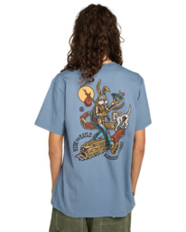 7 Timber On Track - Short Sleeve T-Shirt for Men Blue ELYZT00575 Element