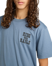 4 Timber On Track - Short Sleeve T-Shirt for Men Blue ELYZT00575 Element