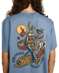 5 Timber On Track - Short Sleeve T-Shirt for Men Blue ELYZT00575 Element