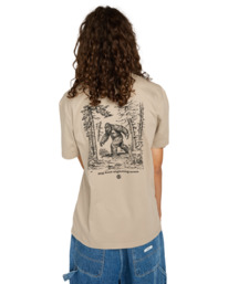 6 Bigfoot Walking - Short Sleeve T-Shirt for Men Beige ELYZT00584 Element