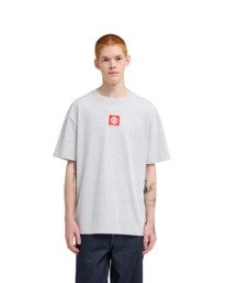 3 Square Logo - Short Sleeve T-Shirt for Men Gray ELYZT00590 Element
