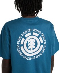 7 Seal Bp - Short Sleeve T-Shirt for Men Blue ELYZT00596 Element