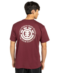 7 Seal Bp - Short Sleeve T-Shirt for Men Red ELYZT00596 Element