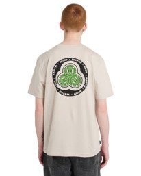 6 Triple - Short Sleeve T-Shirt for Men Beige ELYZT00642 Element