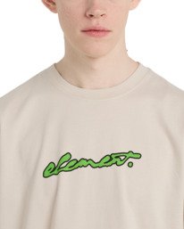 4 Triple - Short Sleeve T-Shirt for Men Beige ELYZT00642 Element