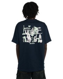 6 Mellow - Short Sleeve T-Shirt for Men Blue ELYZT00650 Element