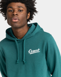 3 Script Chest - Sweat &agrave; capuche pour Homme Vert F1HOC4ELF2 Element