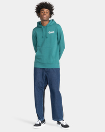4 Script Chest - Sweat &agrave; capuche pour Homme Vert F1HOC4ELF2 Element
