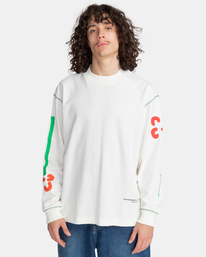 2 Skateboarding Mi Amor - Maglietta a maniche lunghe in materiale biologico White F1LSD5ELF2 Element