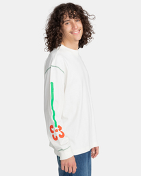 3 Skateboarding Mi Amor - Maglietta a maniche lunghe in materiale biologico White F1LSD5ELF2 Element