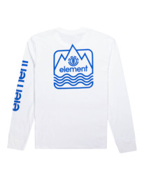 1 Peaks - Organic Long Sleeve T-Shirt for Men White F1LSD8ELF2 Element