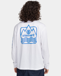 6 Peaks - Organic Long Sleeve T-Shirt for Men White F1LSD8ELF2 Element