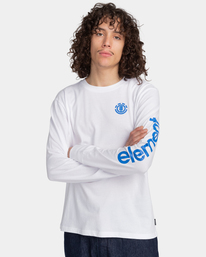2 Peaks - Organic Long Sleeve T-Shirt for Men White F1LSD8ELF2 Element