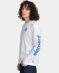 3 Peaks - Organic Long Sleeve T-Shirt for Men White F1LSD8ELF2 Element