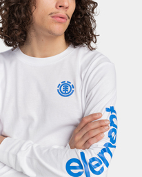 4 Peaks - Organic Long Sleeve T-Shirt for Men White F1LSD8ELF2 Element