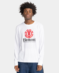 2 Vertical - T-shirt manches longues en matière biologique pour Homme Blanc F1LSE5ELF2 Element