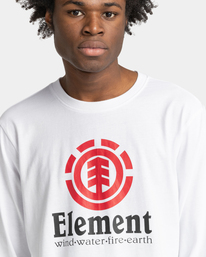 3 Vertical - T-shirt manches longues en matière biologique pour Homme Blanc F1LSE5ELF2 Element