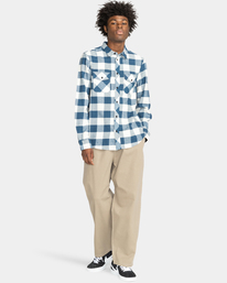 5 Tacoma - Long Sleeve Flannel Shirt for Men Blue F1SHC1ELF2 Element