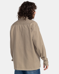 8 Canopy - Camisa de Manga Larga para Hombre Beige F1SHC6ELF2 Element