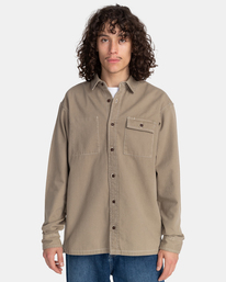 2 Canopy - Camisa de Manga Larga para Hombre Beige F1SHC6ELF2 Element