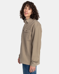 3 Canopy - Camisa de Manga Larga para Hombre Beige F1SHC6ELF2 Element