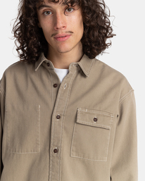 4 Canopy - Camisa de Manga Larga para Hombre Beige F1SHC6ELF2 Element