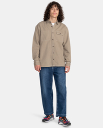 5 Canopy - Camisa de Manga Larga para Hombre Beige F1SHC6ELF2 Element