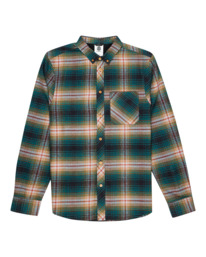 0 Lumber - Long Sleeve Flannel Shirt for Men Green F1SHC8ELF2 Element