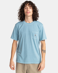 2 Basic Pocket Pigment - T-Shirt for Men Blue F1SSI1ELF2 Element