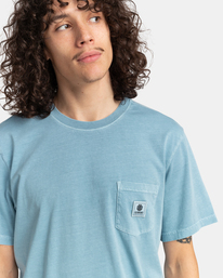 3 Basic Pocket Pigment - T-Shirt for Men Blue F1SSI1ELF2 Element