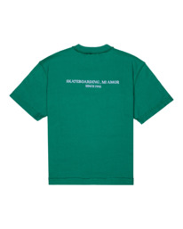 1 Skateboarding Mi Amor - Camiseta Orgánica Verde F1SSI9ELF2 Element
