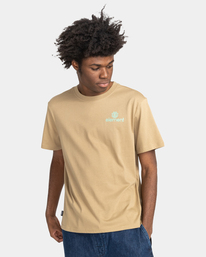 2 Peaks - Organic T-Shirt for Men Beige F1SSL3ELF2 Element