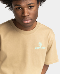 3 Peaks - Organic T-Shirt for Men Beige F1SSL3ELF2 Element