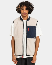 2 Wolfeboro Lake 2.0 - Zip Up Sherpa Vest for Men Beige F1WAB3ELF2 Element