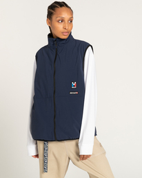 11 Millet x Element High - Wendbare Polarfleece-Weste Blau F1WAC1ELF2 Element