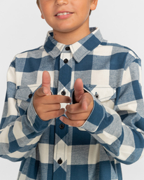 4 Tacoma - Camicia di flanella a maniche lunghe da Ragazzo Blue F2SHA4ELF2 Element