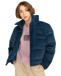 2 Wolfeboro Aspen - Corduroy Puffer Jacket for Women Blue F3JKA6ELF2 Element