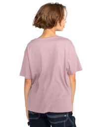 6 Element Logo - Camiseta Orgánica para Mujer Violeta F3SSC1ELF2 Element