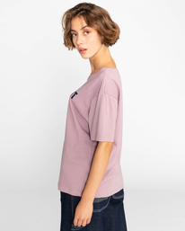 3 Element Logo - Camiseta Orgánica para Mujer Violeta F3SSC1ELF2 Element