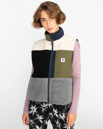7 Wolfeboro Lake - Zip Up Sherpa Vest for Women  F3WAA7ELF2 Element