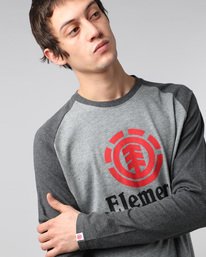 2 Vertical Raglan Qtr - maglietta da Uomo  H1LSA3ELP8 Element