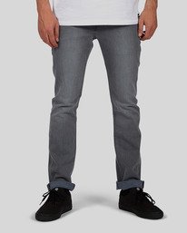 0 E01 - Pantalones vaqueros de corte ajustado para Hombre Negro L1PNA1ELF8 Element