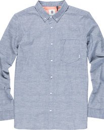 3 Greene Neps Ls - Shirt for Men Blue N1SHA9ELP9 Element