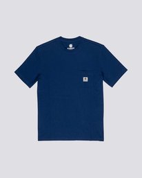 0 Basic Pocket Label - T-Shirt manches courtes Bleu N1SSG3ELP9 Element